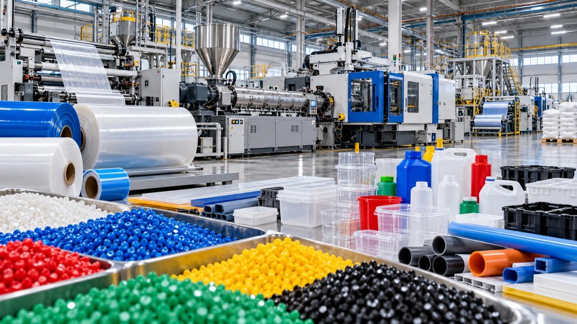 Plastic granules in sample tubes for resin testing